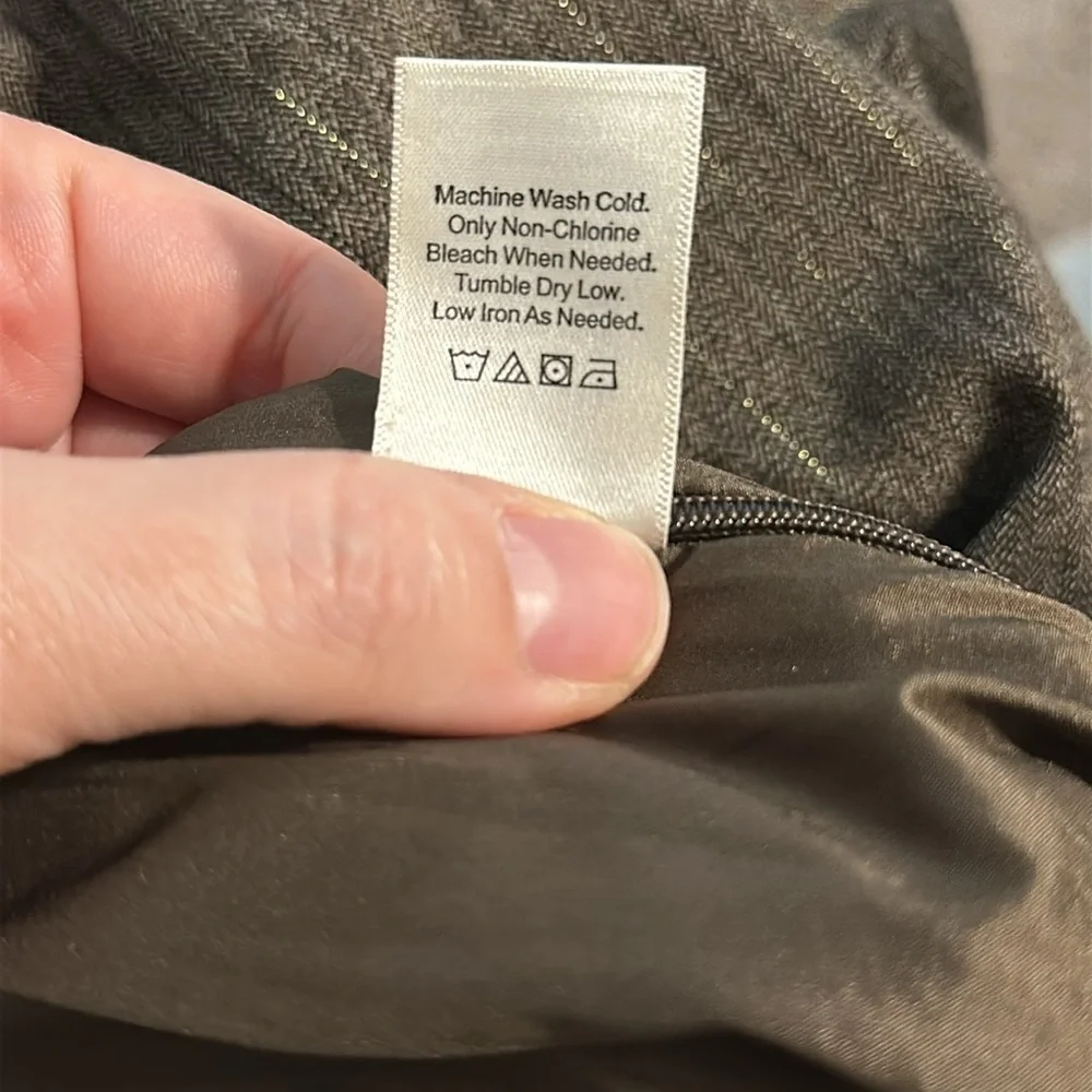Coldwater Creek Classic Fit Fully Lined Dress Pants Size 10 Brown and Metallic